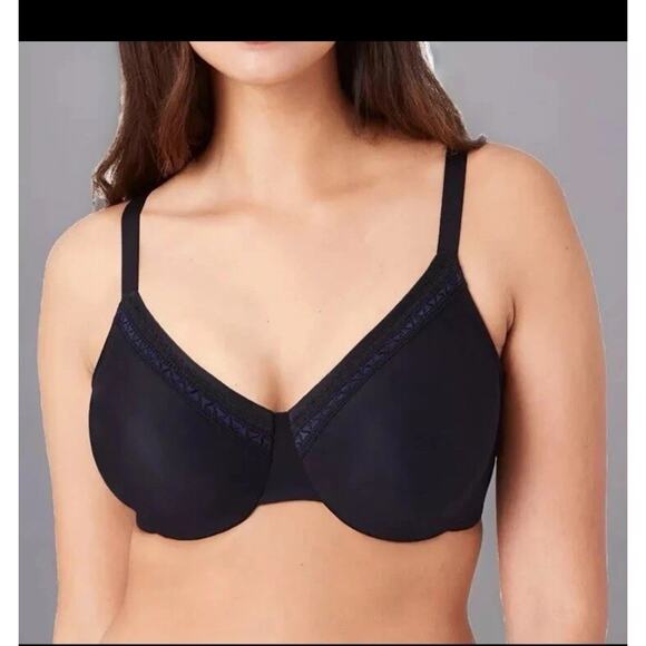 Wacoal Perfect Primer Full Figure Unlined Underwire black Bra 42DDD 855213 - Picture 1 of 5